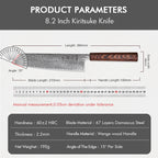 8.2" Kiritsuke Chef Knife — Handmade Damascus Steel