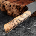 5.5" Damascus Peeling Knife — Full Tang, Black Blade