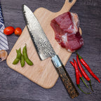 Multi-Functional Damascus Chef Knife — Three-Edge Blade