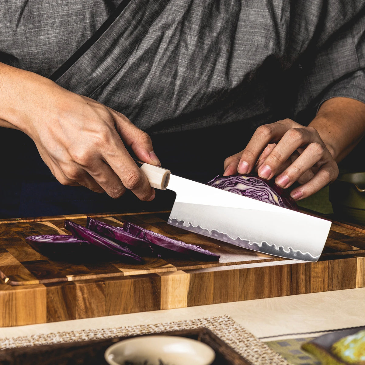 Grandsharp 6.5" Nakiri Knife — PM204 Steel Core