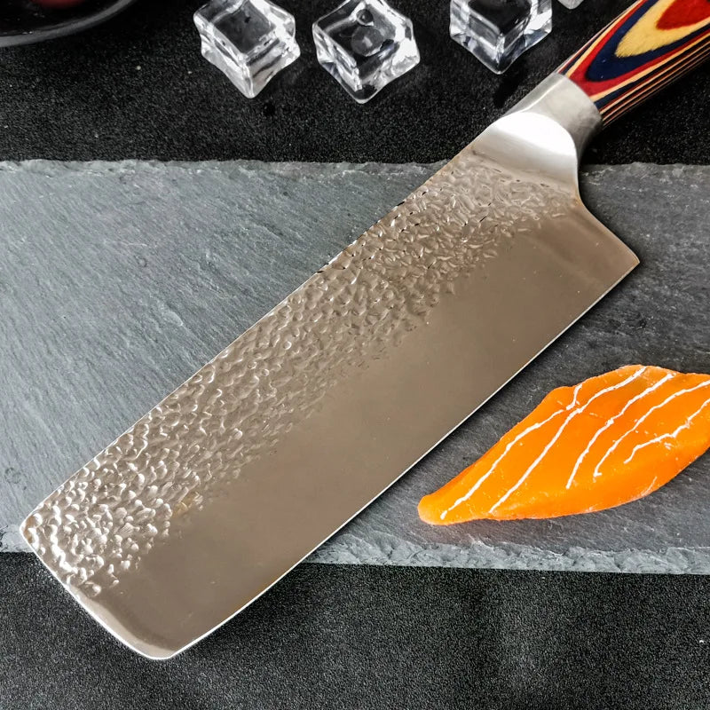TJ POP 7" Hammer-Forged Nakiri Knife — German Steel