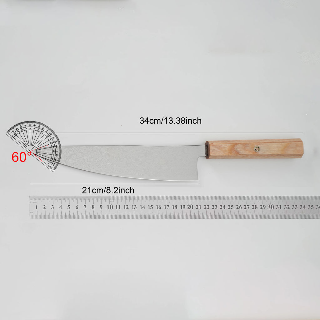 Textured Damascus Chef's Knife — Multi-Purpose Blade