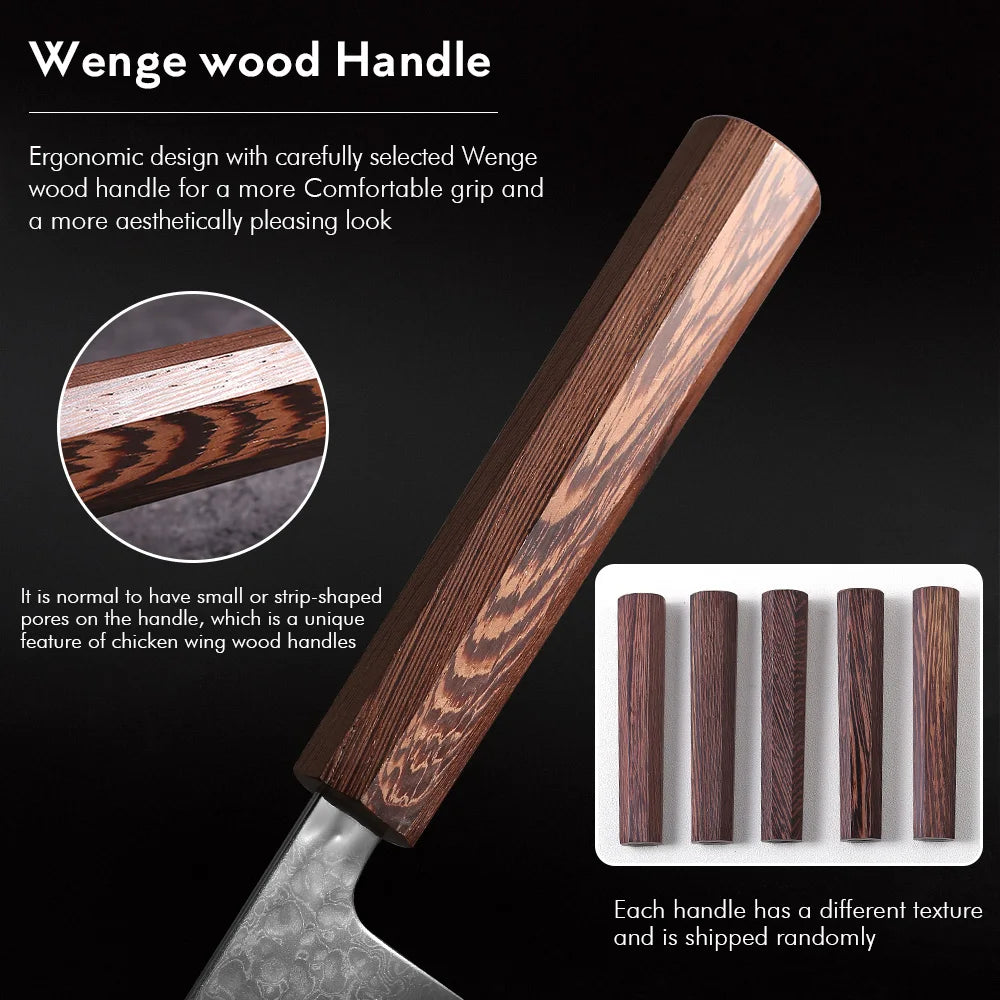 DASHWAY 8.2" Kiritsuke Chef Knife — Damascus Steel