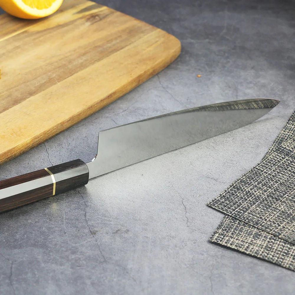 VG10 Gyuto Chef Knife — Mirror Finish, Ebony Handle