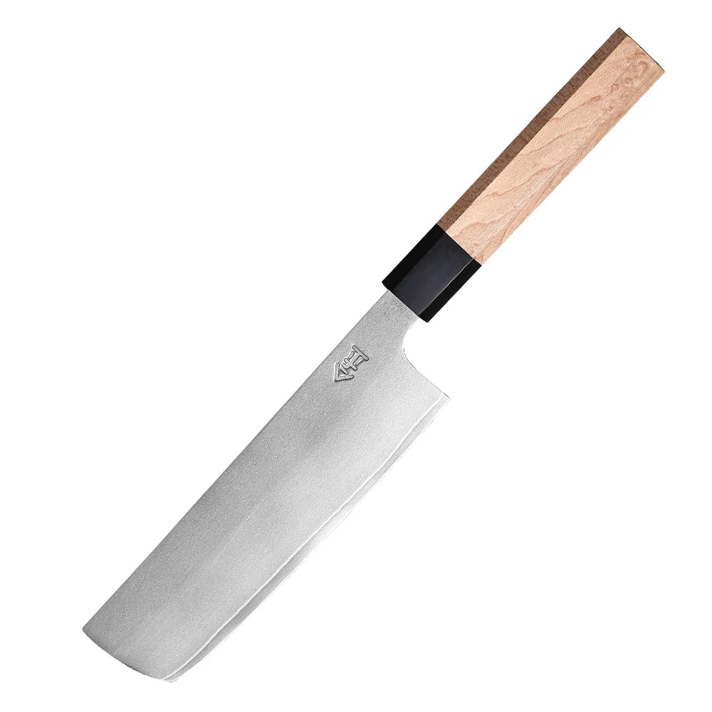 6.5" Handmade Japanese Nakiri Knife — 3-Layer Steel