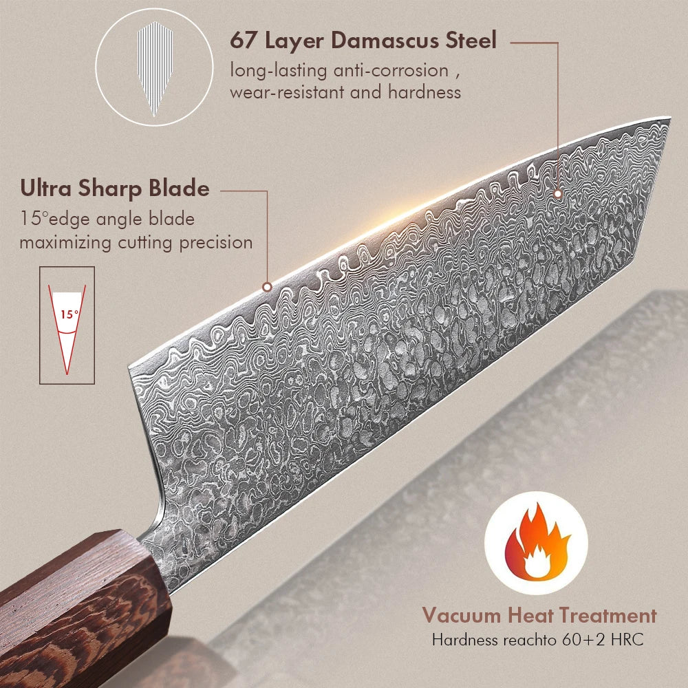 8.2" Kiritsuke Chef Knife — Handmade Damascus Steel